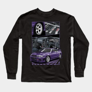 Night Drive with Purple Monster Long Sleeve T-Shirt